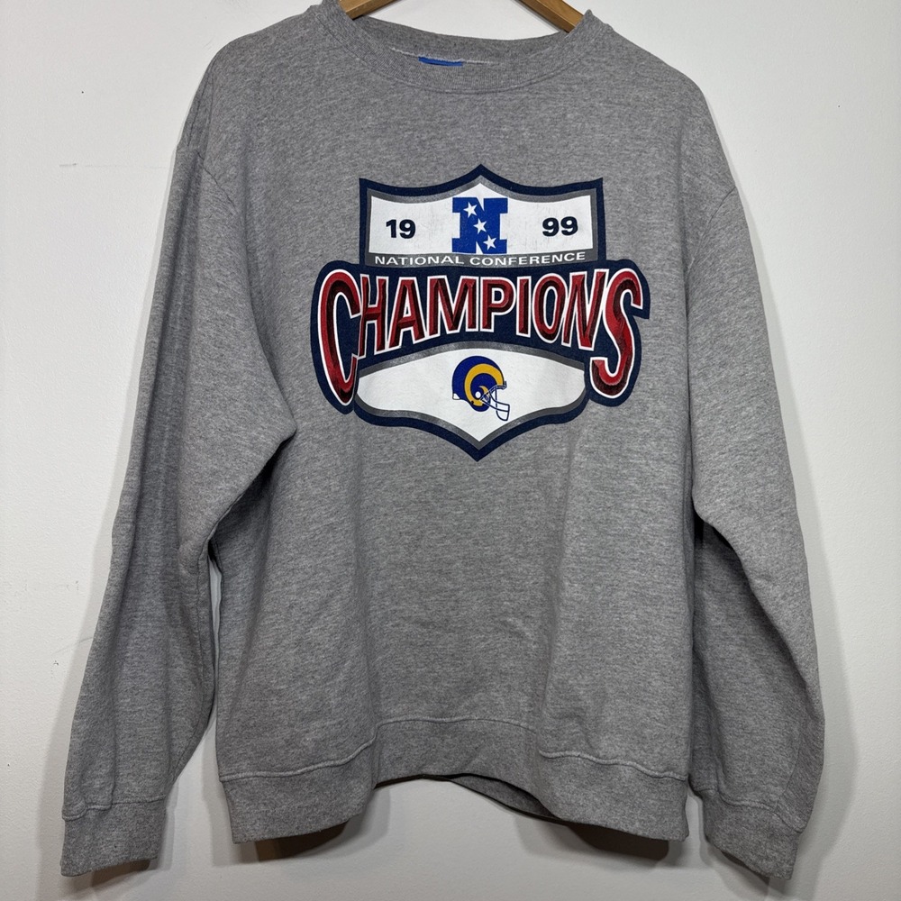 EUC Vintage 90's St. Louis Rams Conference Champions Crewneck Sweatshirt